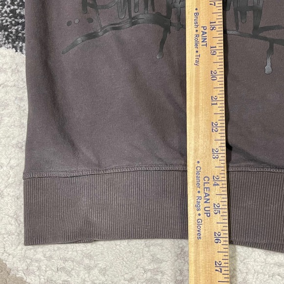 Punk Royal  Destroy Sweatshirt Men Small Brown Skull Helmet Puff Print Logo Goth - Picture 7 of 13